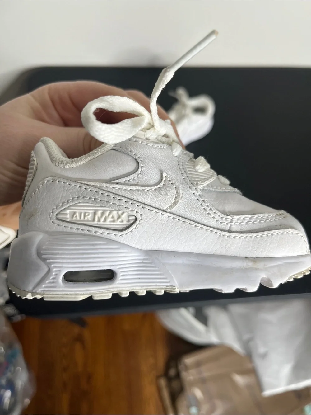 Nike Kids White Lace-Up Sneakers